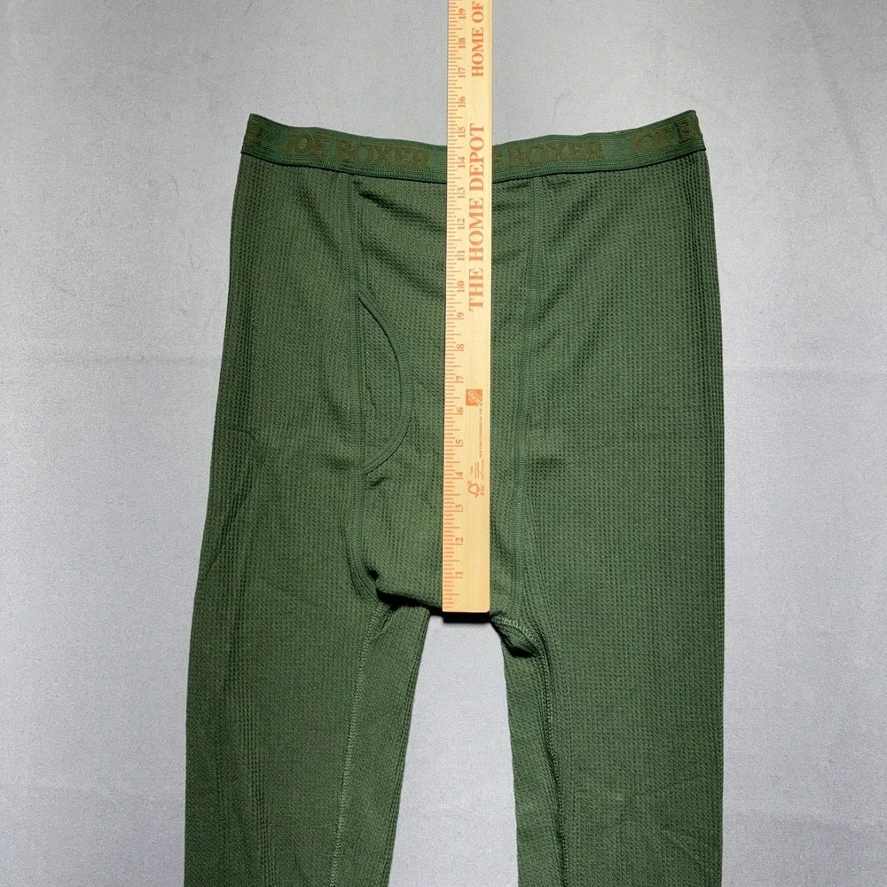 Joe Boxer Mens Olive Green Waffle Knit Thermal Underwear Pants Long Johns Size M